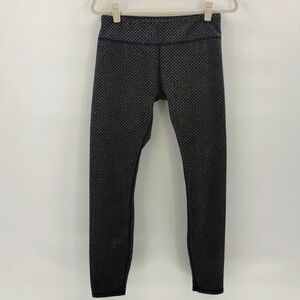 Kyodan leggings gray and black size large ankle athletic pants stretch mid rise